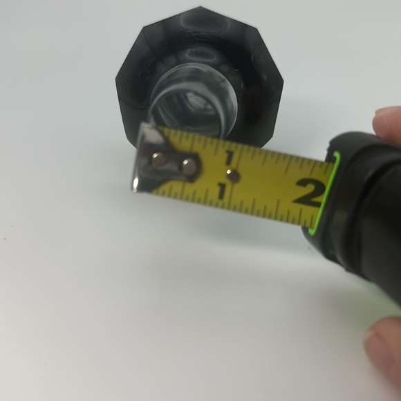 Bohemian Black Amethyst Cut to Clear Bottle Stopper. - Picture 6 of 6